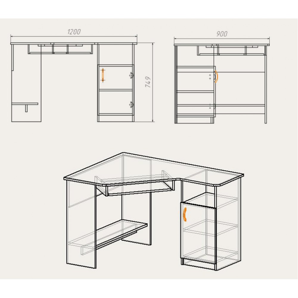 Комп'ютерний стіл СУ-13
